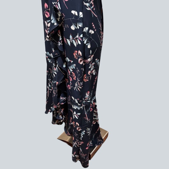 Banana Republic faux wrap hi low floral maxi dress size 10 - Picture 6 of 11